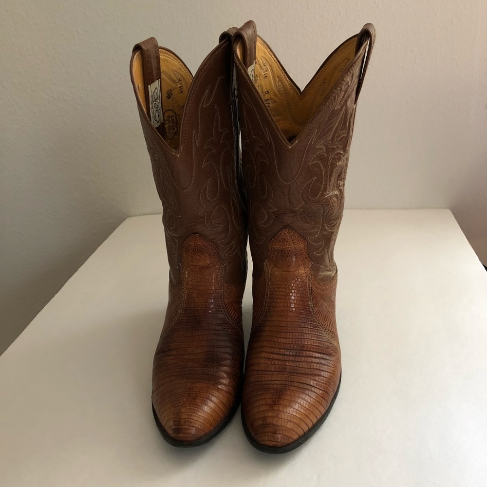 Sz 4 1/2B Vintage Nocona Lizard Skin Boots - Picture 2 of 9